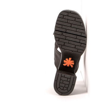 Art 1990 Eivissa czarne skórzane sandały - Wysokość obcasa 8,5cm