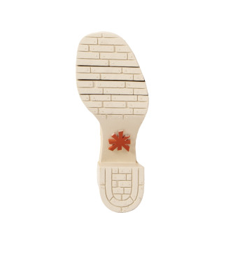Art 1990 Eivissa rumeni usnjeni sandali - višina pete 8,5 cm