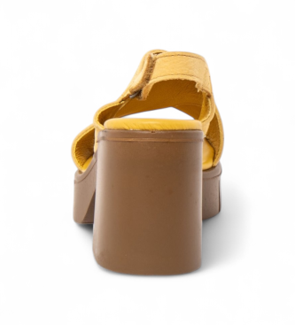 Art Sandalias de Piel 1990 Eivissa amarillo