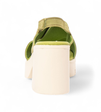 Art Sandalias de Piel 1990 Eivissa verde