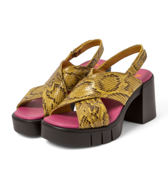 Art Leather sandals 1990 Eivissa yellow