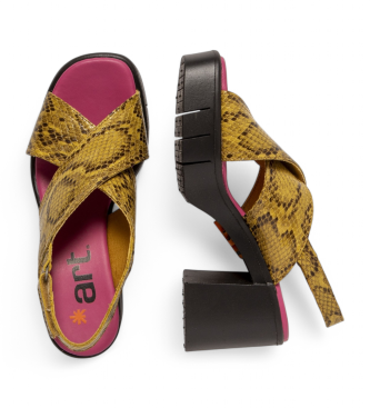 Art Leather sandals 1990 Eivissa yellow