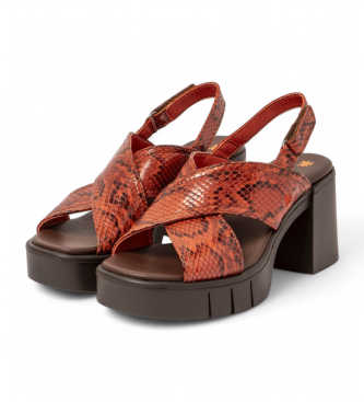 Art Leather sandals 1990 Eivissa orange