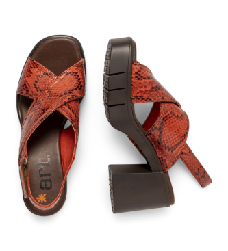 Art Leather sandals 1990 Eivissa orange