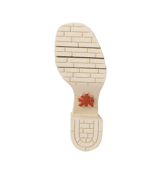 Art 1992F Eivissa orange leather sandals -Height heel 8,5cm