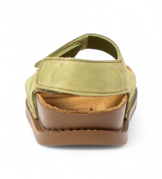 Art Leather Sandals 2023 Kassel green
