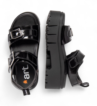 Art Skórzane sandały 2041 Leeds czarne