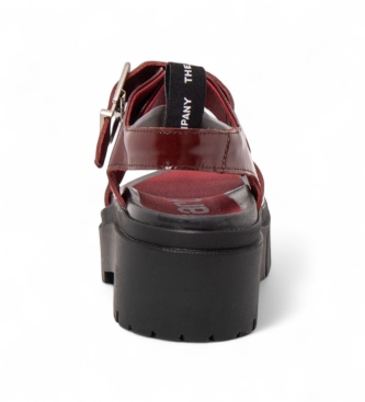 Art Skórzane sandały 2041 burgund Leeds