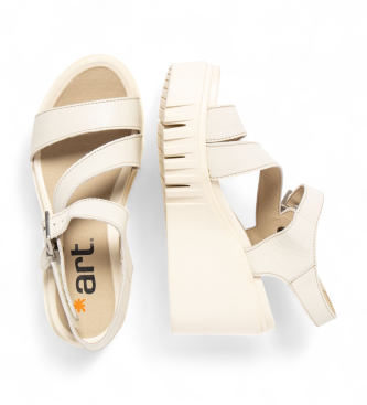 Art Sandali in pelle Catania 2080, bianco sporco