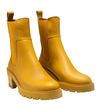 Art Leather boots 1701 Grass Waxed Mustard/ Brugge -height heel: 6.5cm