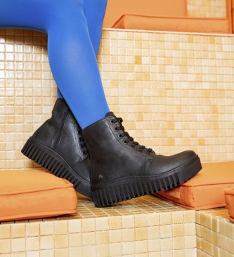 Art Botins em pele 1517 Brighton cinzento