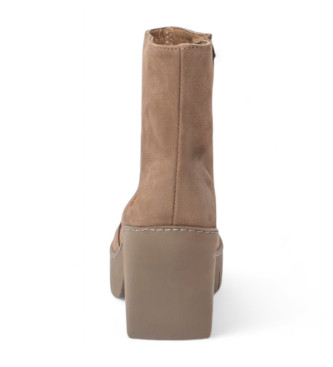 Art Bottines en cuir 1656 Sofia taupe