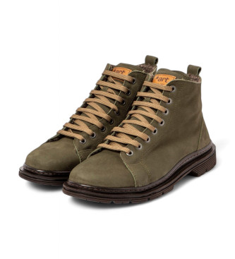 Art Leather Ankle Boots 1900 Birmingham green