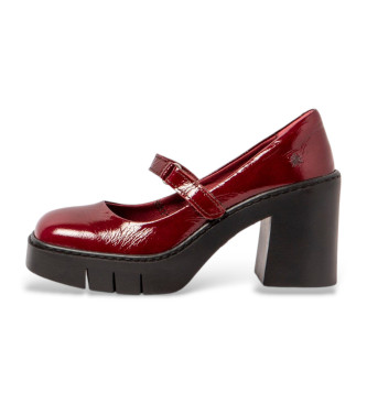 Art 1977 burgundy leather ballet pumps