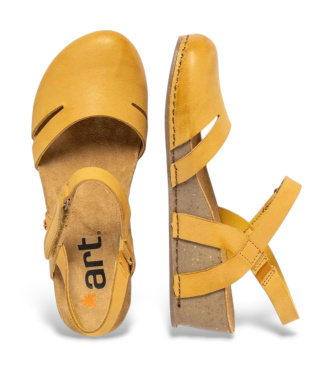 Art Skórzane sandały 1931 Roma żółte