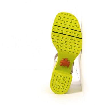 Art Leren sandalen 1991 Eivissa beige, geel -Hoogte hak 8,5cm