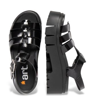 Art Črni usnjeni sandali 2042