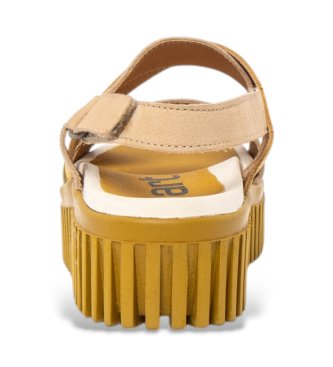 Art Sandalias Brighton de piel amarillo