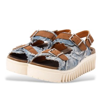 Art Sandalias Brighton de piel azul