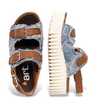 Art Sandalias Brighton de piel azul