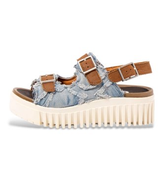 Art Sandalias Brighton de piel azul