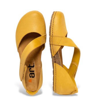 Art Sandales en cuir 0384 jaune Creta