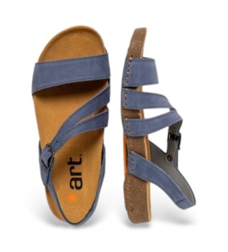 Art Sand�lias de couro 1045 I Breathe azul