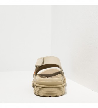 Art Lederen sandalen 1549 Birmingham beige -Helphoogte 4,5cm