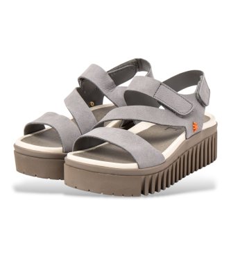 Art Usnjene sandale 1573 Brighton sivkasto modra