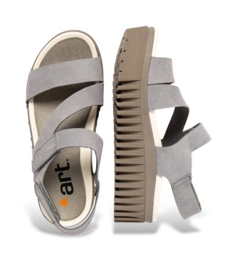 Art Usnjene sandale 1573 Brighton sivkasto modra