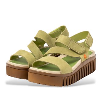 Art Sand�lias de couro 1573 Brighton verde