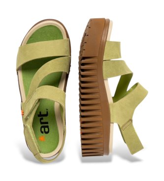 Art Sand�lias de couro 1573 Brighton verde