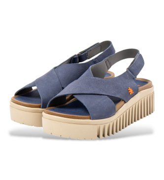 Art Skórzane sandały 1574 Brighton niebieskie