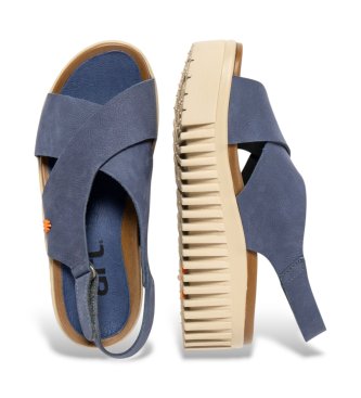 Art Skórzane sandały 1574 Brighton niebieskie