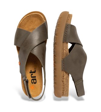 Art Ledersandalen 1710S Rhodos braun gr�nlich braun