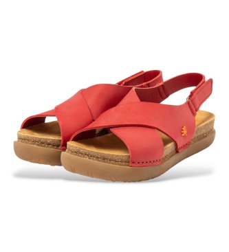 Art Leather Sandals 1710S Rhodes red