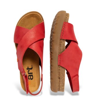 Art Leather Sandals 1710S Rhodes red