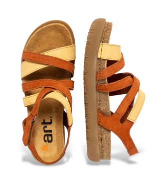 Art Leather Sandals 1714 Rhodes orange, yellow