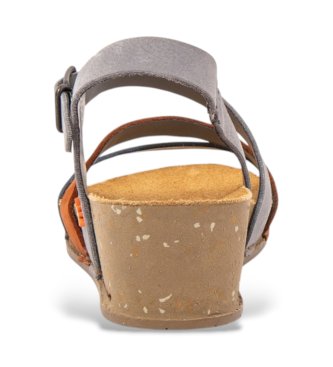 Art Sand�lias de couro 1930 I Live multicoloridas