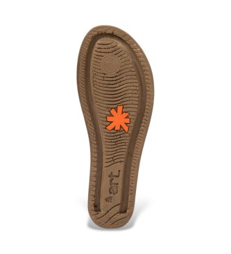 Art Sand�lias de couro 1930 I Live multicoloridas