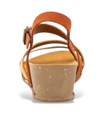 Art Sand�lias de couro 1930 I Live multicoloridas