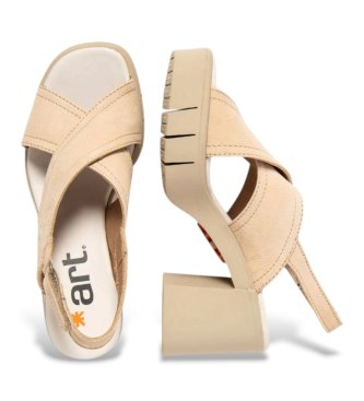 Art Sandalias de Piel 1990 Eivissa beige