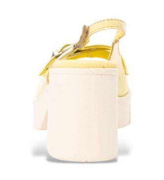 Art Leren sandalen 1994 Eivissa geel