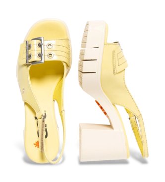 Art Leren sandalen 1994 Eivissa geel