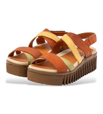 Art Sand�lias de Couro Brighton Multicoloridas