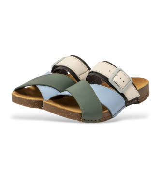 Art Multi Foliage-Cloud Ledersandalen mehrfarbig