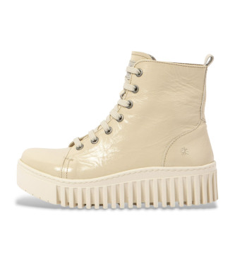 Art Skórzane buty treningowe 1513 kremowe