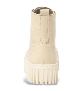 Art Skórzane buty treningowe 1513 kremowe