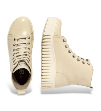 Art Skórzane buty treningowe 1513 kremowe