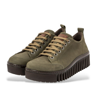 Art Brighton green leather shoes
